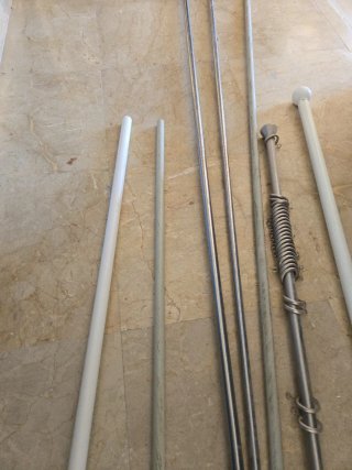 Barras cortina acero, blancas desde 5€