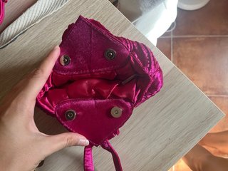 Conjunto bolsos fiesta fucsia y morado