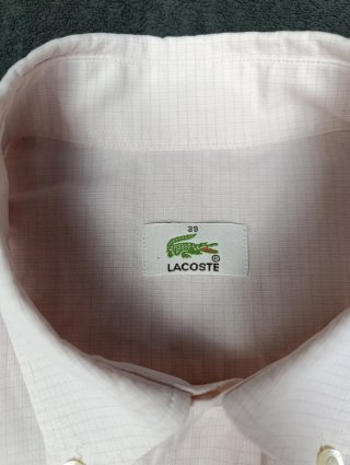 Blusa Lacoste Rosa Manga Larga Talla m