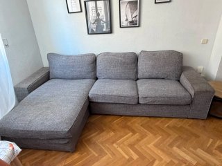 Sofá modular gris Ikea