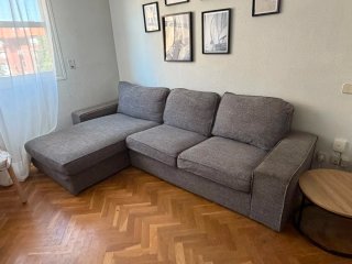 Sofá modular gris Ikea