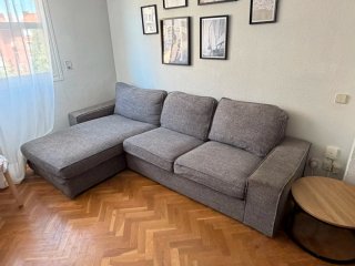 Sofá modular gris Ikea