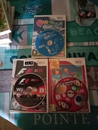 3 Juegos Nintendo Wii: F1 2009, Mario Bros, Golf