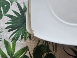 Juego Vajilla Porcelana Blanca Cuadrada 22 Piezas