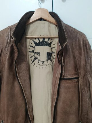 Chaqueta Biker Hombre Marrón. Talla 56 ( hombre)