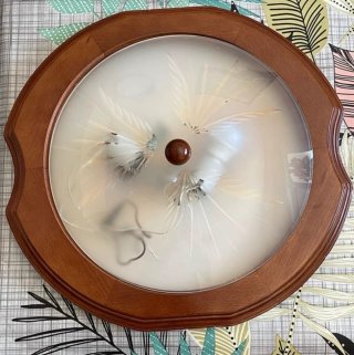 Lámpara Plafón de techo de madera y cristal