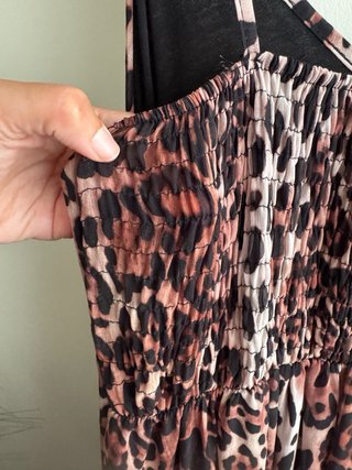 Vestido largo estampado animal print