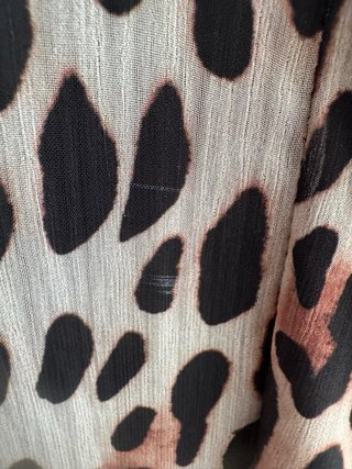 Vestido largo estampado animal print