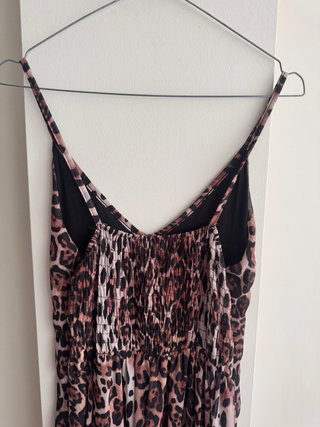 Vestido largo estampado animal print