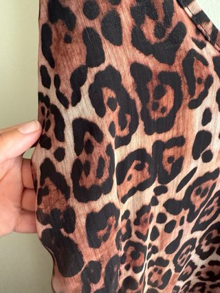 Vestido largo estampado animal print