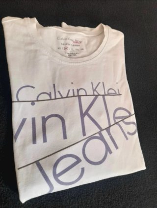 Camiseta Calvin Klein Hombre Manga Larga Blanca