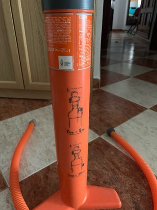 Inflador manual paddle surf naranja 15 PSI