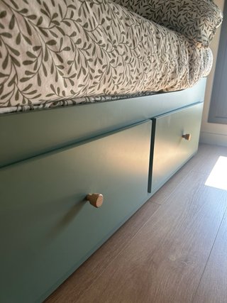Cama nido Ikea Hemnes verde 3 cajones