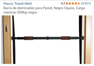 Barra dominadas hasta 300kg