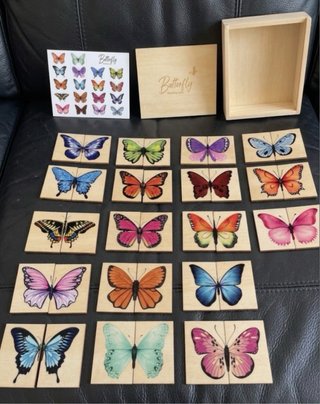 Rompecabezas Mariposas Madera Montessori