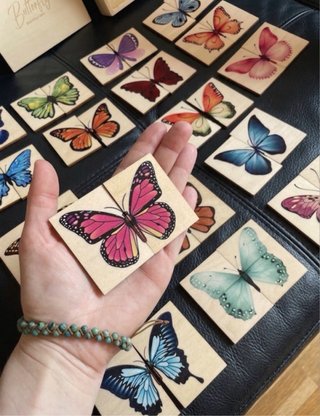 Rompecabezas Mariposas Madera Montessori