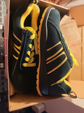 Zapatos de seguridad Blackrock negros y amarillos