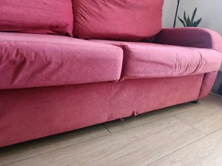 Sofá cama con funda