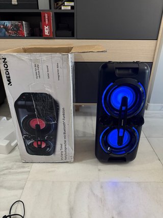 Altavoz Medion Bluetooth Karaoke Party LED