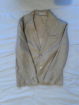 Traje Lino Beige Zara Talla 10 niño