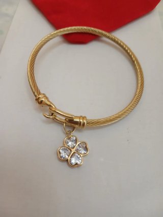 Pulsera Acero Inoxidable con Trébol