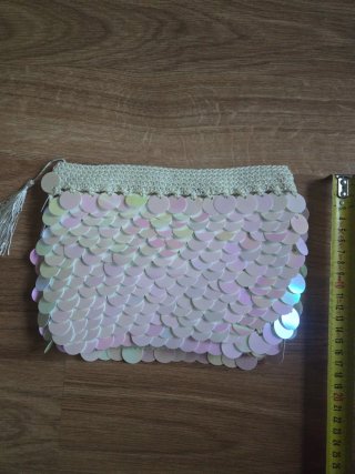 Bolso de lentejuelas iridiscentes boho