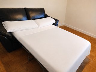 Sofá Cama Piel Negro