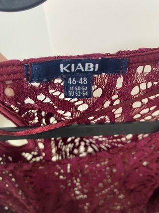 Camisa Kiabi encaje granate  talla 46-4&