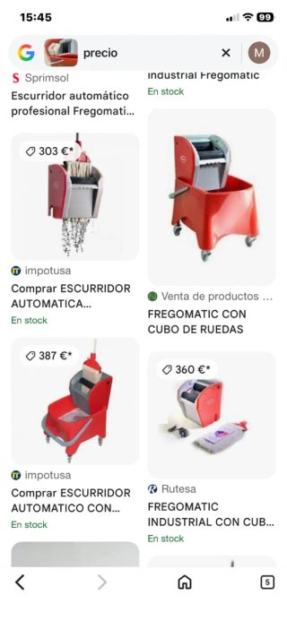Escurridor profesional Fregomatic con ruedas