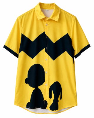 Camisa Charlie Brown y Snoopy Amarilla Talla L