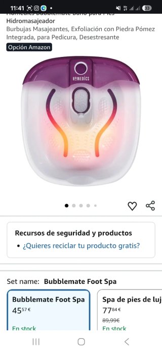 Homedics Bubblemate Hidromasajeador Pies