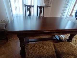 Mesa de madera extensible 160x90