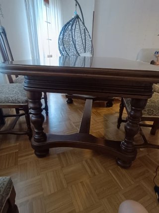 Mesa de madera extensible 160x90