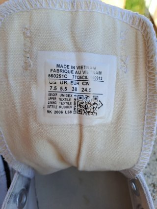 Zapatillas Converse plataforma blancas T38