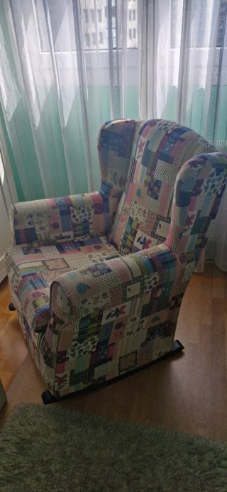 Mecedora lactancia patchwork