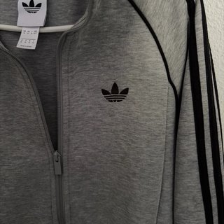 Sudadera Adidas Gris con Cremallera