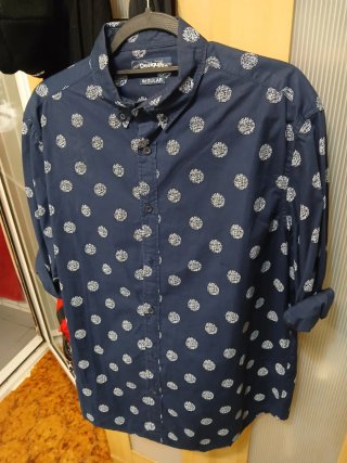 Camisa Desigual Estampada Azul Talla M/L
