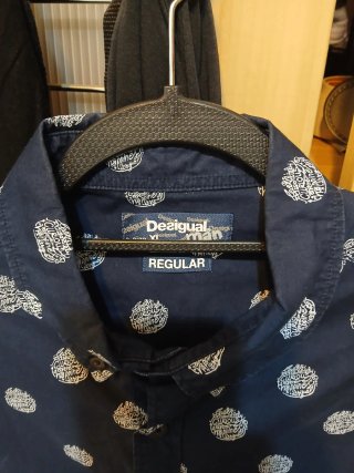 Camisa Desigual Estampada Azul Talla M/L
