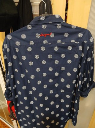 Camisa Desigual Estampada Azul Talla M/L