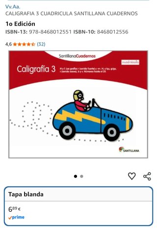 CALIGRAFIA 3 CUADRICULA SANTILLANA CUADERNOS