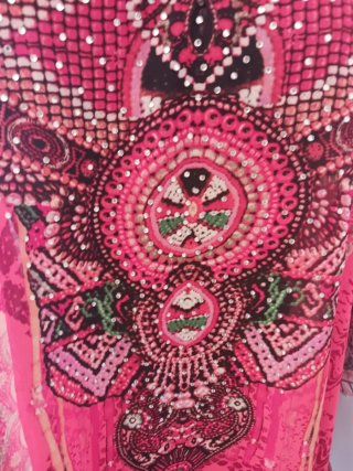 Caftán Paris con pedrería vintage prácticamente nu
