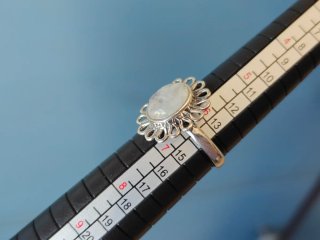 Anillo Plata 925 Piedra Luna talla 14. 17mm