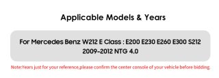 Pantalla radio de coche para Mercedes Benz W212
