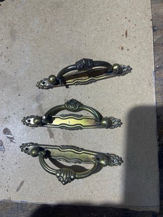 12 Tiradores antiguos dorados