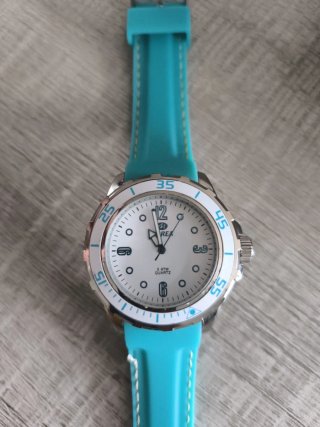 Reloj Marea Acero y Turquesa