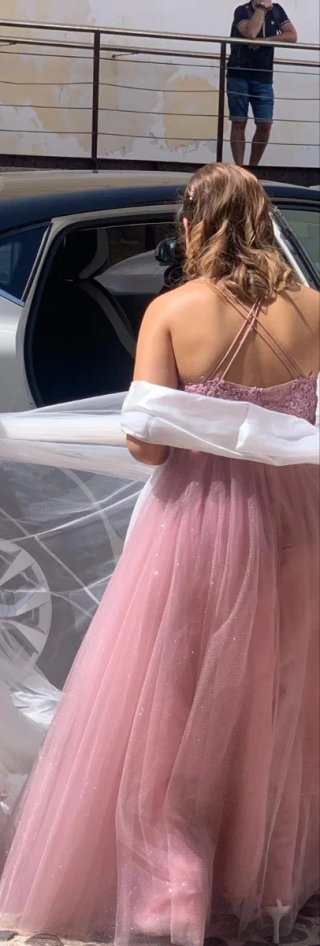 Abito da cerimonia rosa cipria