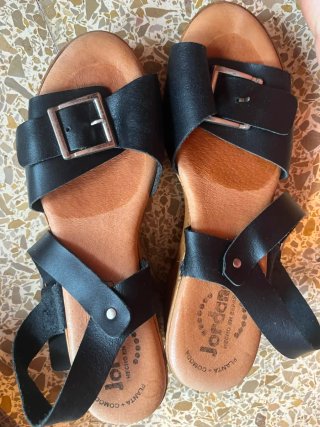 Sandalias Jordana Mujer Negras Talla 37