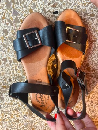 Sandalias Jordana Mujer Negras Talla 37