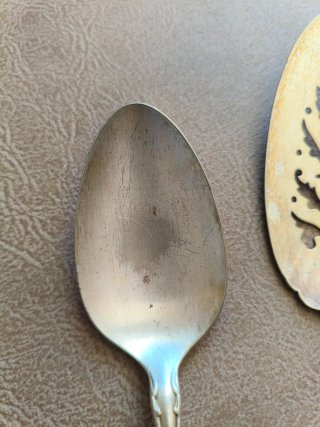 Pala tarta vintage y cuchara plata