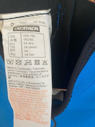 Traje neopreno niño 14 años